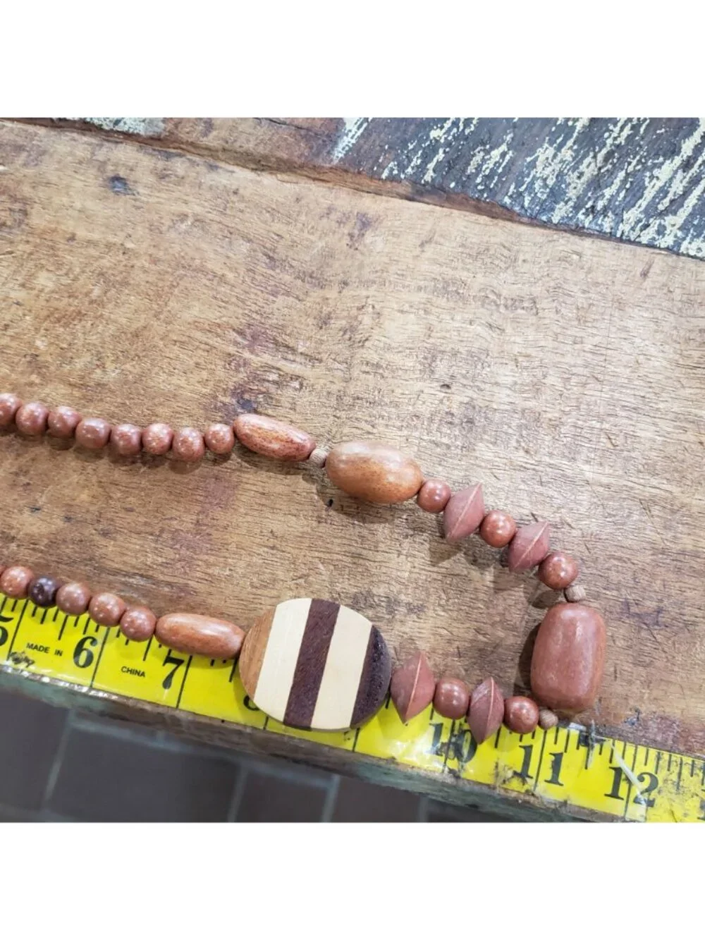 Five 5 Handmade Beaded Wooden Necklaces Animal Inspired Designs Multicolor State - Picture 6 of 16